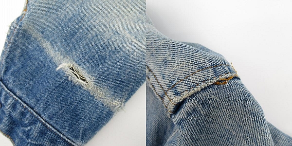 実際に弊社で買取させて頂いたLEVI’S/リーバイス ユーロ/フランス製/ヴィンテージ/ビンテージ/ボタン裏刻印273 デニムジャケット 70500 0217/46の画像 8枚目