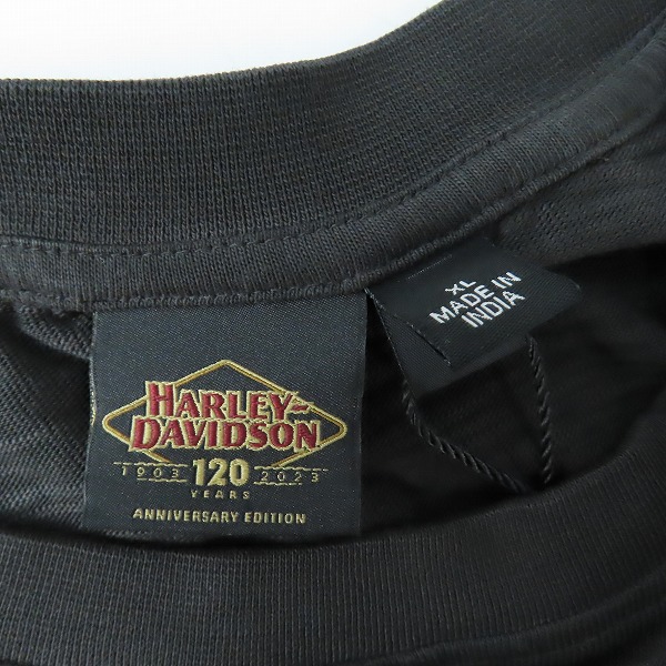 実際に弊社で買取させて頂いた【未使用】HARLEY-DAVIDSON/ハーレーダビッドソン 120周年記念 ロングスリーブTシャツ 96548-23VM XLの画像 2枚目