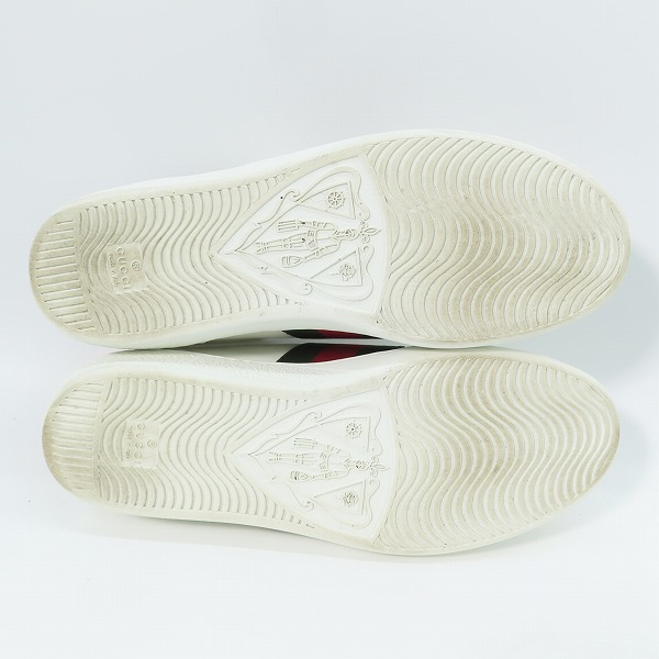 実際に弊社で買取させて頂いたGUCCI/グッチ ACE BEE エース エンブロイダリー ロートップ スニーカー 429446 9.5の画像 2枚目