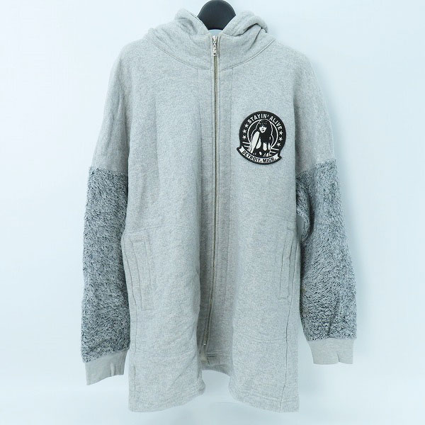 実際に弊社で買取させて頂いたHYSTERIC GLAMOUR/ヒステリックグラマー ワッペン 切替 ジップパーカー 0153CF05 FREE