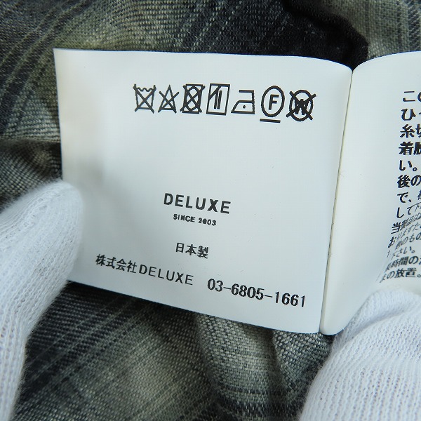 実際に弊社で買取させて頂いたDELUXE/デラックス オンブレチェックシャツ/XLの画像 5枚目