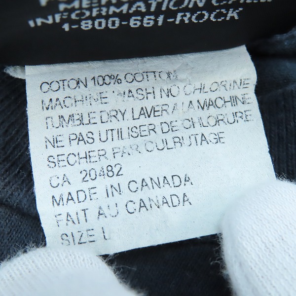 実際に弊社で買取させて頂いたMETALLICA/メタリカ ARTIMONDEボディ1997 バンド ビンテージ プリント 半袖Tシャツ/Lの画像 3枚目