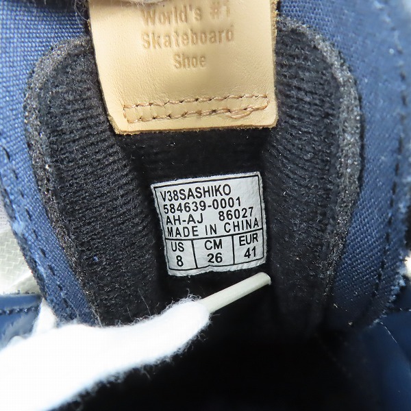 実際に弊社で買取させて頂いた【未使用】VANS/バンズ ペイズリー柄 ハイカットスニーカー 584639-0001/26の画像 5枚目