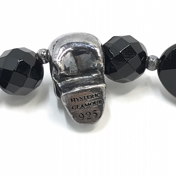 実際に弊社で買取させて頂いたHYSTERIC GLAMOUR/ヒステリックグラマー スカル クリスタル ロザリオ ネックレス 0104QA04996 Fの画像 4枚目