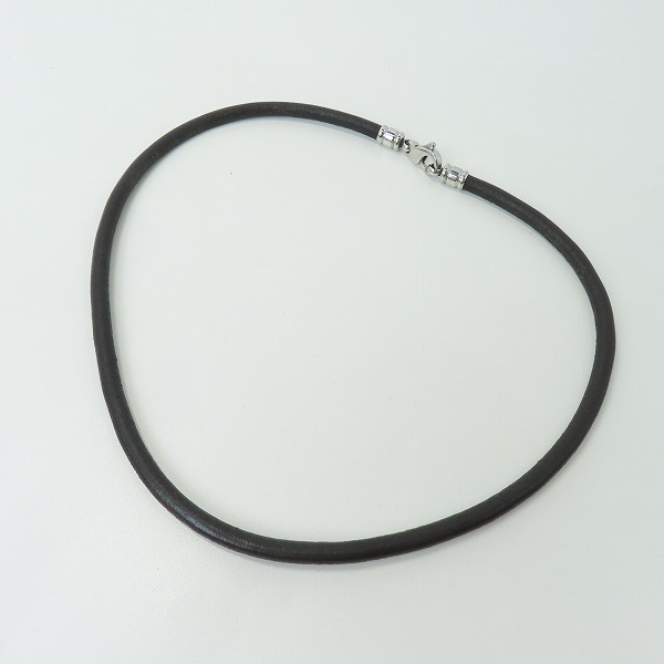 実際に弊社で買取させて頂いたBVLGARI/ブルガリ メタル×レザー チョーカーネックレス