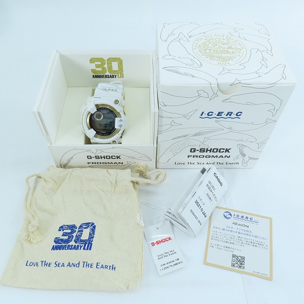 実際に弊社で買取させて頂いたG-SHOCK/Gショック フロッグマンICERCJapan/30周年記念モデルMASTER OF G SEA/タフソーラー GW-8201K-7JRの画像 9枚目
