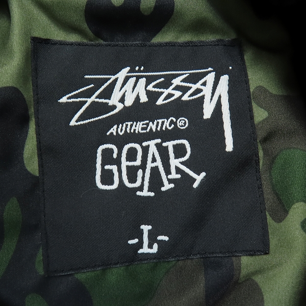 実際に弊社で買取させて頂いたSchott×STUSSY/ショット×ステューシー MA-1 PUFFY JACKET フライトジャケット 3122046/Lの画像 3枚目