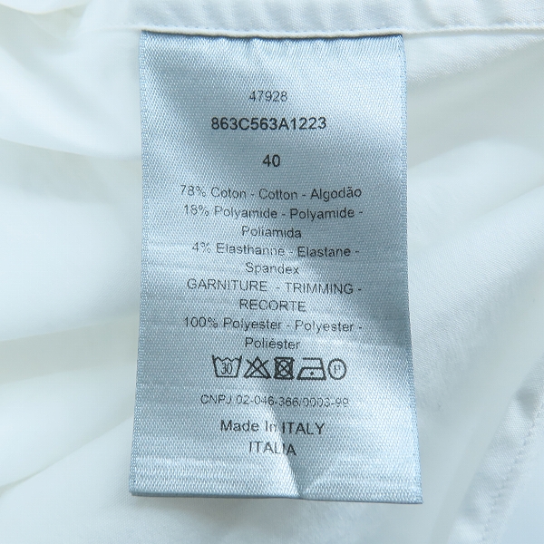 実際に弊社で買取させて頂いた【JPタグ】DIOR HOMME/ディオールオム アトリエロゴライン入り 長袖シャツ 863C563A1223/40の画像 4枚目