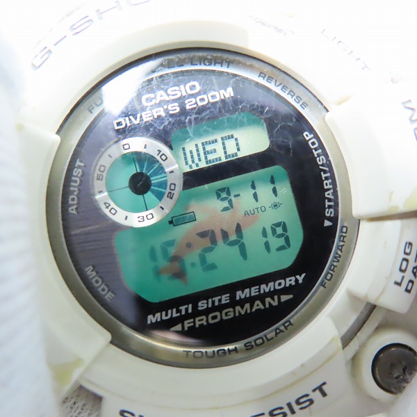 実際に弊社で買取させて頂いたG-SHOCK/Gショック FROGMAN/フロッグマン 第6回 イルクジ タフソーラー GW-206K-7JRの画像 4枚目