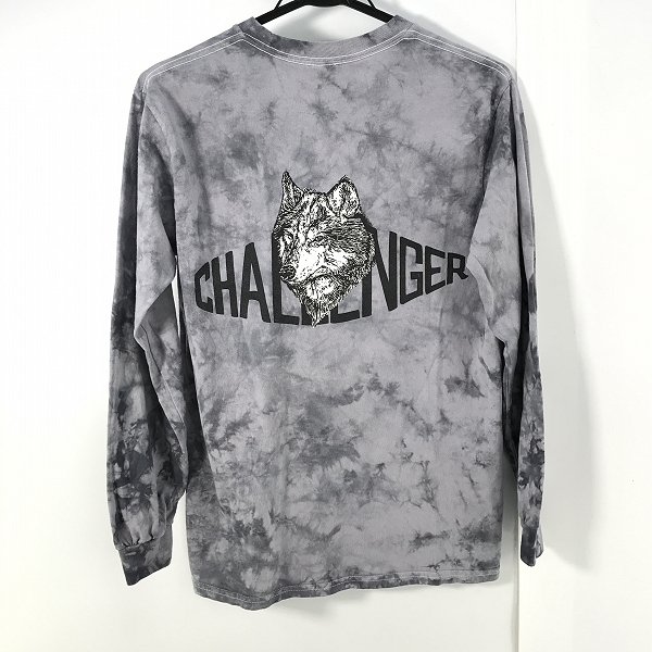 実際に弊社で買取させて頂いたCHALLENGER/チャレンジャー TIE DYE WOLF LOGO L/S TEE/ロングスリーブ 長袖Tシャツ Sの画像 1枚目