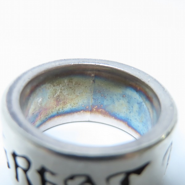 実際に弊社で買取させて頂いたTHE GREAT FROG/ザ グレートフロッグ ロゴ刻印 リング/指輪/18.5号の画像 7枚目