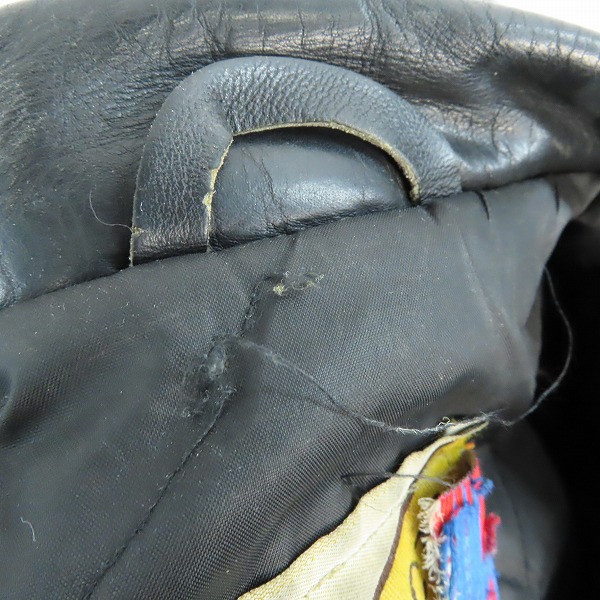 実際に弊社で買取させて頂いた【難有】PERFECTO by Schott/パーフェクト バイ ショット ワンスター ダブルライダースジャケット ブラック 38の画像 4枚目