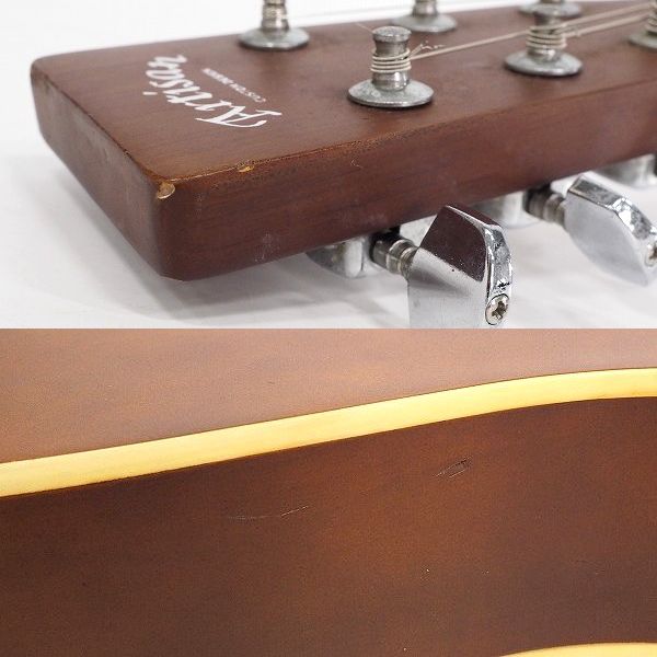 実際に弊社で買取させて頂いた★Artisan/アーチサン CK-50F/3TS ミニアコースティックギター/ミニアコギ ケース付　の画像 7枚目