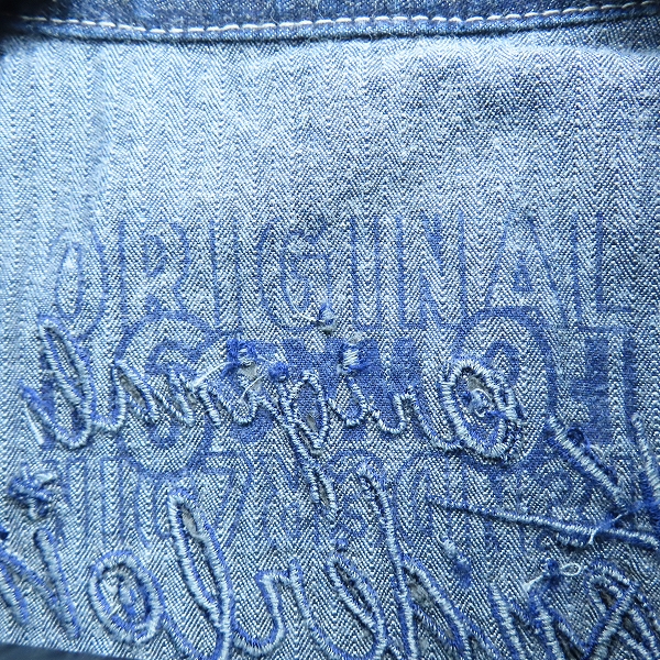 実際に弊社で買取させて頂いたTENDERLOIN/テンダーロイン DENIM HB SHT SNAP BUTTON/デニムヘリンボーンシャツ スナップボタン/Lの画像 2枚目