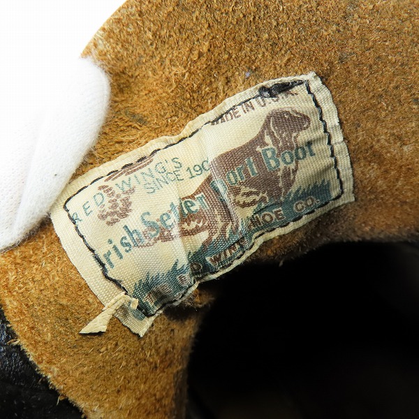実際に弊社で買取させて頂いた【難あり】RED WING/レッドウィング 新四角犬タグ アイリッシュセッター ブーツ 8165/9.5EEの画像 6枚目