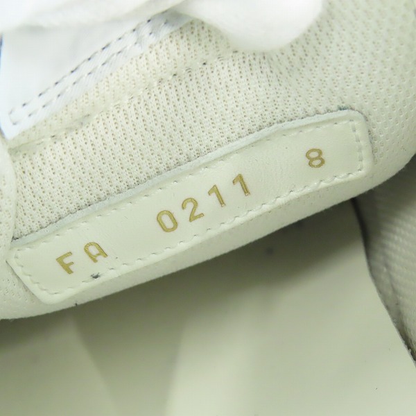 実際に弊社で買取させて頂いたLOUIS VUITTON/ルイヴィトン LVオリライン レザー モノグラム スニーカー  ホワイト×ネイビー FA0211/8の画像 5枚目