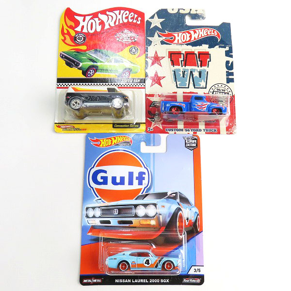 実際に弊社で買取させて頂いた【未開封】Hot Wheels/ホットウィール Gulf LAUREL 2000 SGX/8th Annual SUPER VAN/CUSTOM 56 FORD TRUCK 3点セット
