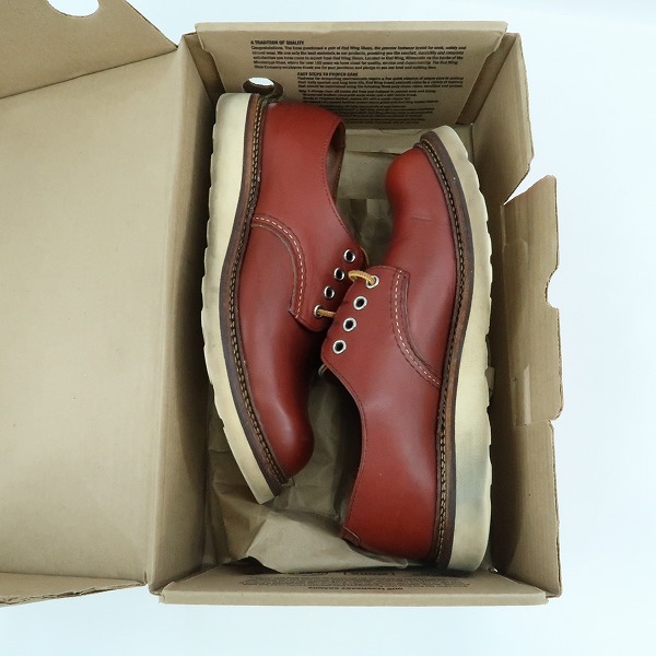 実際に弊社で買取させて頂いたRED WING/レッドウィング ワークオックスフォード ラウンドトゥシューズ ブーツ 8001/7.5Dの画像 7枚目