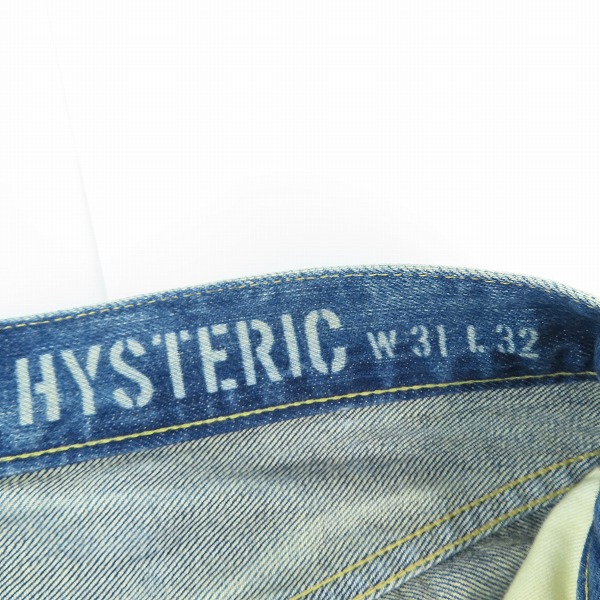 実際に弊社で買取させて頂いたHYSTERIC GLAMOUR×skoloct/ヒステリックグラマー×スコロクト SP加工 ストレート デニムパンツ 0263AP17/31の画像 3枚目