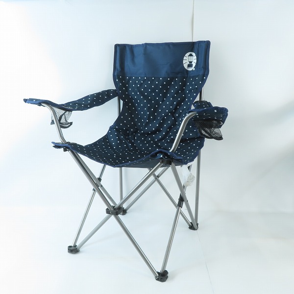 実際に弊社で買取させて頂いた【おまとめ3点】Coleman/コールマン リゾートチェア ネイビードット 2000026736の画像 2枚目