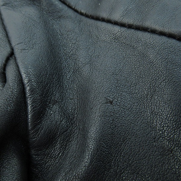 実際に弊社で買取させて頂いたISAMUKATAYAMA BACKLASH/バックラッシュ イタリアンショルダー製品染めシングルライダース 1254-01/Mの画像 8枚目