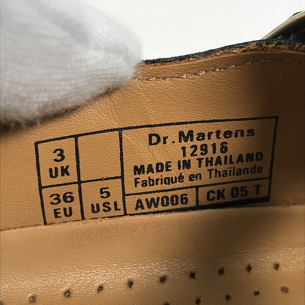 実際に弊社で買取させて頂いたDr.Martens/ドクターマーチン メリージェーン レザーシューズ 12916/UK3の画像 5枚目
