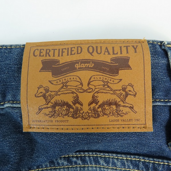 実際に弊社で買取させて頂いたglamb/グラム リブ付 ストレッチデニムパンツ/GB2018/P14/2の画像 6枚目