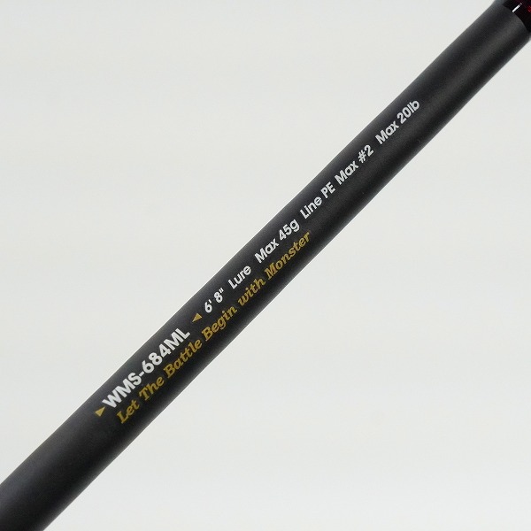実際に弊社で買取させて頂いたAbuGarcia/アブガルシア WMS-684ML WORLD MONSTER ワールドモンスター 4ピース スピニングロッド ルアーロッド ケース付きの画像 4枚目