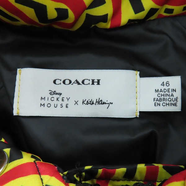 実際に弊社で買取させて頂いたCOACH×Disney×Keith Haring/コーチ×ディズニー×キースへリング ダウン ジャケット 00000-000/46の画像 2枚目