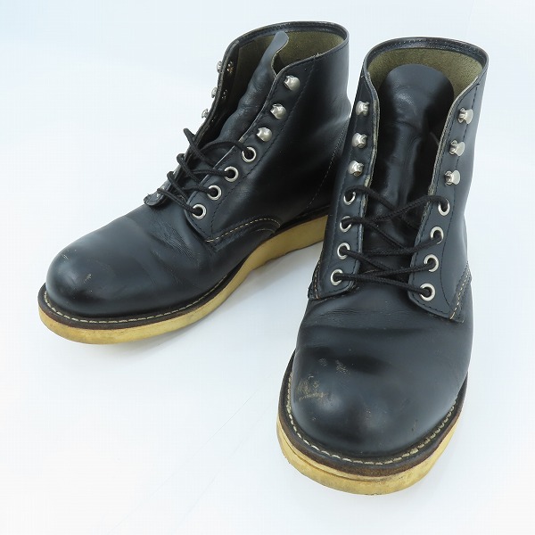 実際に弊社で買取させて頂いたRED WING/レッドウィング 6 CLASSIC ROUND/6インチ クラシック ラウンドトゥブーツ 刺繍羽タグ 8165/7.5D
