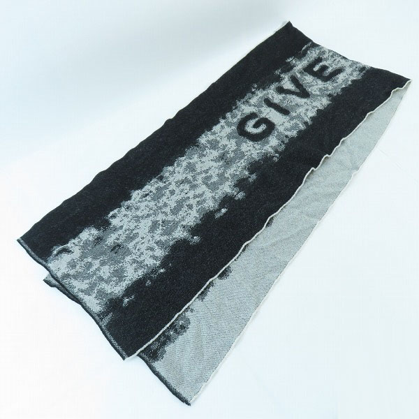 実際に弊社で買取させて頂いた【JPタグ】GIVENCHY/ジバンシィ ジバンシー ウール  100％ ロゴマフラーの画像 1枚目