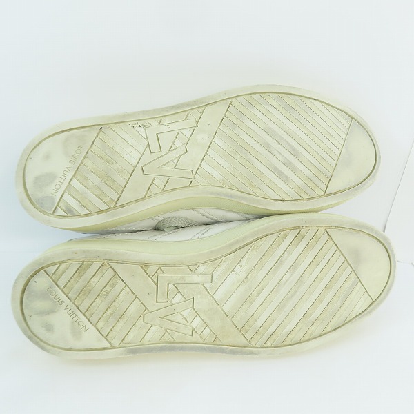 実際に弊社で買取させて頂いたLOUIS VUITTON/ルイヴィトン オフホワイト レザースニーカー BA0046/8 の画像 2枚目