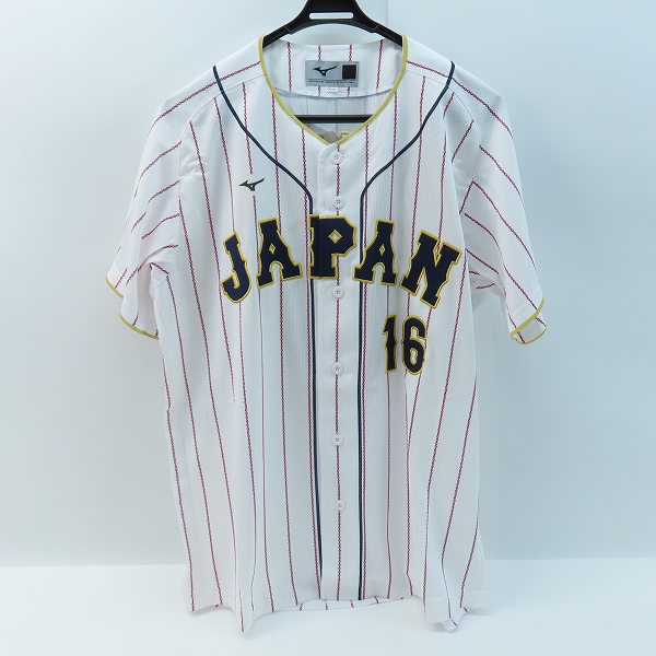 実際に弊社で買取させて頂いたMIZUNO/ミズノ WBC 2023 日本代表 侍ジャパン #16 大谷翔平 レプリカユニフォーム ホワイト/Oの画像 0枚目