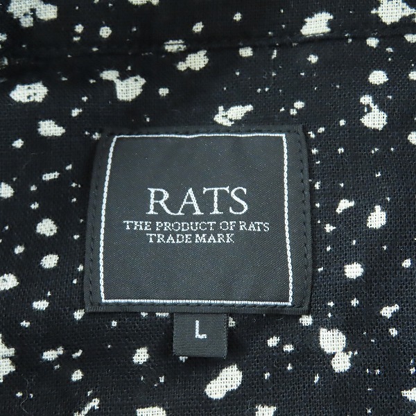 実際に弊社で買取させて頂いたRATS/ラッツ コットン 長袖 ボタンシャツ 総柄/Lの画像 2枚目