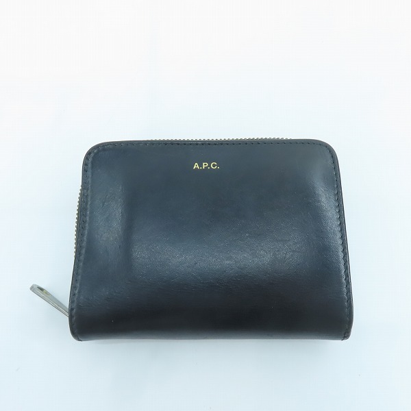 実際に弊社で買取させて頂いたA.P.C./アーペーセー レザー 二つ折り財布 コンパクトウォレット