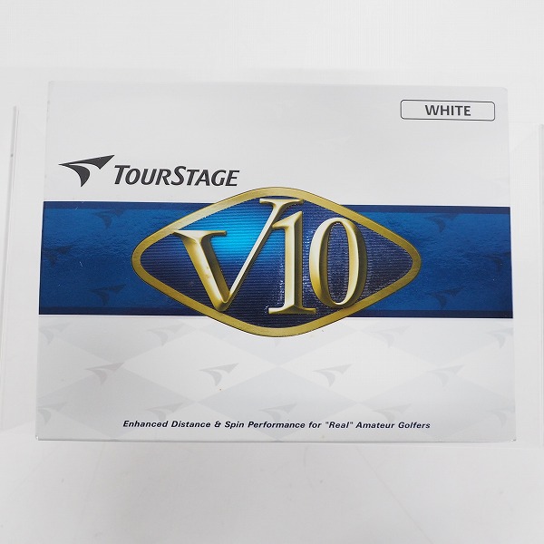実際に弊社で買取させて頂いた【未使用/オウンネーム】BRIDGESTONE/ブリヂストン TOUR STAGE/ツアーステージ V10 ゴルフボール ホワイト 1ダースの画像 2枚目