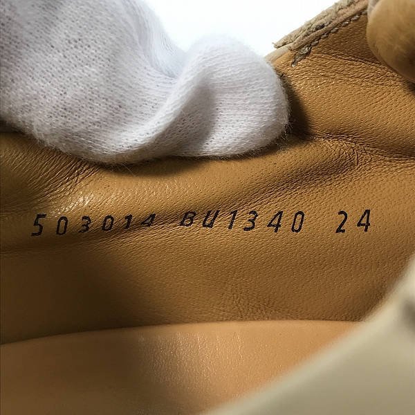 実際に弊社で買取させて頂いたBURBERRY/バーバリー レザー シューズ スニーカー BU1340/24.0の画像 5枚目