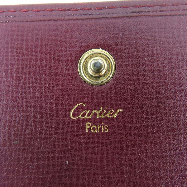 実際に弊社で買取させて頂いたCartier/カルティエ マストライン レザー 二つ折り 財布/ウォレットの画像 5枚目