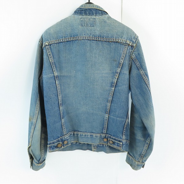 実際に弊社で買取させて頂いたLEVIS/リーバイス ビンテージ デニムジャケット ボタン裏刻印525 ビッグEの画像 1枚目