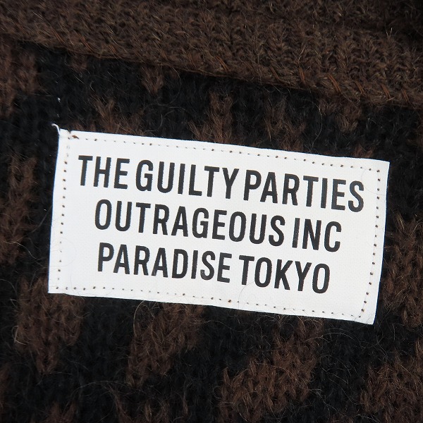 実際に弊社で買取させて頂いたWACKO MARIA/ワコマリア モヘヤ混 カーディガン レオパード柄 Mの画像 2枚目