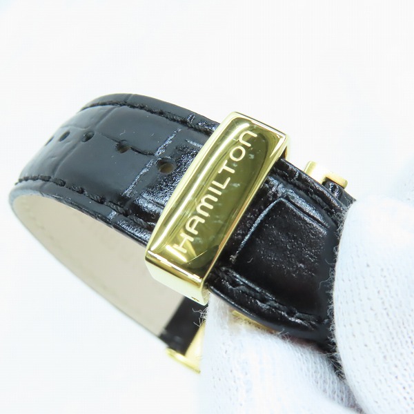 実際に弊社で買取させて頂いたHAMILTON/ハミルトン Ventura/ベンチュラ 黒文字盤 クォーツ時計/ウォッチ H24301731の画像 5枚目