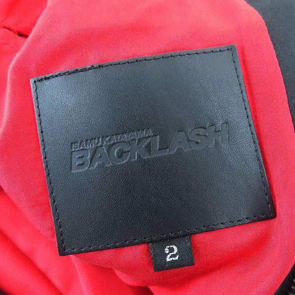 実際に弊社で買取させて頂いたISAMU KATAYAMA BACKLASH/バックラッシュ サテンシルク100% シープレザー スカジャン 1208-01/2の画像 2枚目