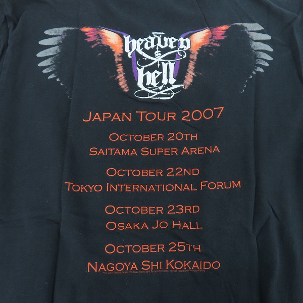 実際に弊社で買取させて頂いたHEAVEN AND HELL/へヴンアンドヘル SHOOTボディ/JAPAN TOUR 2007 バンドTシャツ Lの画像 5枚目