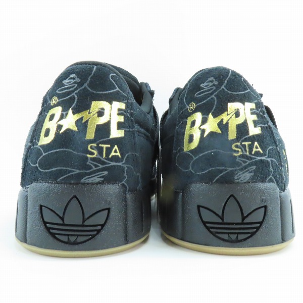 実際に弊社で買取させて頂いた【未使用】 adidas×A BATHING APE/アディダス×アベイシングエイプ LINE CAMO BLACK IE1131/26の画像 1枚目