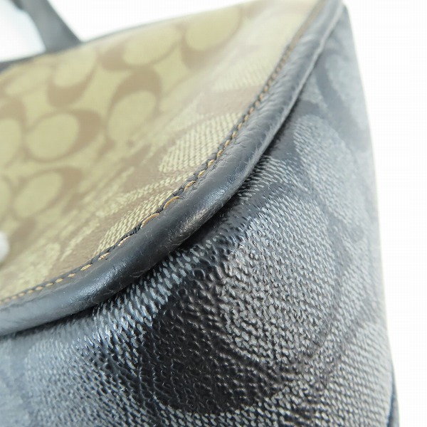 実際に弊社で買取させて頂いたCOACH/コーチ サリバン クロスボディ ブロックド シグネチャー キャンバス ショルダーバッグ CC090の画像 7枚目