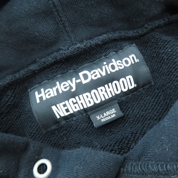 実際に弊社で買取させて頂いたNEIGHBORHOOD×HARLEY DAVIDSON/ネイバーフッド×ハーレーダビッドソン スウェットパーカー 222UW05N-CSM01/XLの画像 2枚目