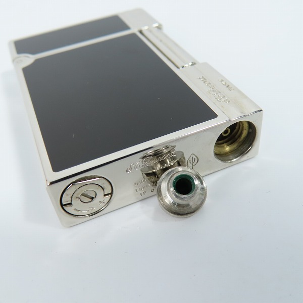 実際に弊社で買取させて頂いたS.T.Dupont/S.T.デュポン GATSBY/ギャッツビー ガスライター 黒漆×シルバー 18787の画像 7枚目