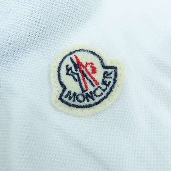 実際に弊社で買取させて頂いたMONCLER/モンクレール ジップアップポロシャツ ホワイト Lの画像 3枚目