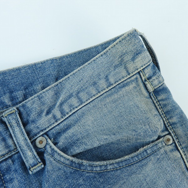 実際に弊社で買取させて頂いたISAMU KATAYAMA BACKLASH/バックラッシュ ストレッチデニム クラッシュストレート 1483-01C Lの画像 6枚目