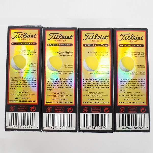 実際に弊社で買取させて頂いた【未使用】Titleist/タイトリスト HVC SOFT FEEL ゴルフボール ホワイト 1ダースの画像 3枚目